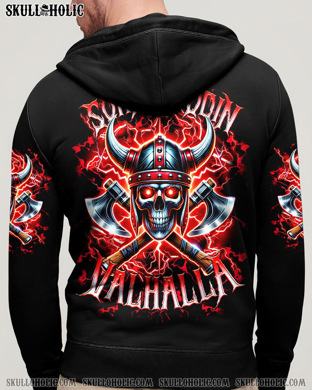 BLISSCORNERS SONS OF ODIN VALHALLA VIKING SKULL ALL OVER PRINT