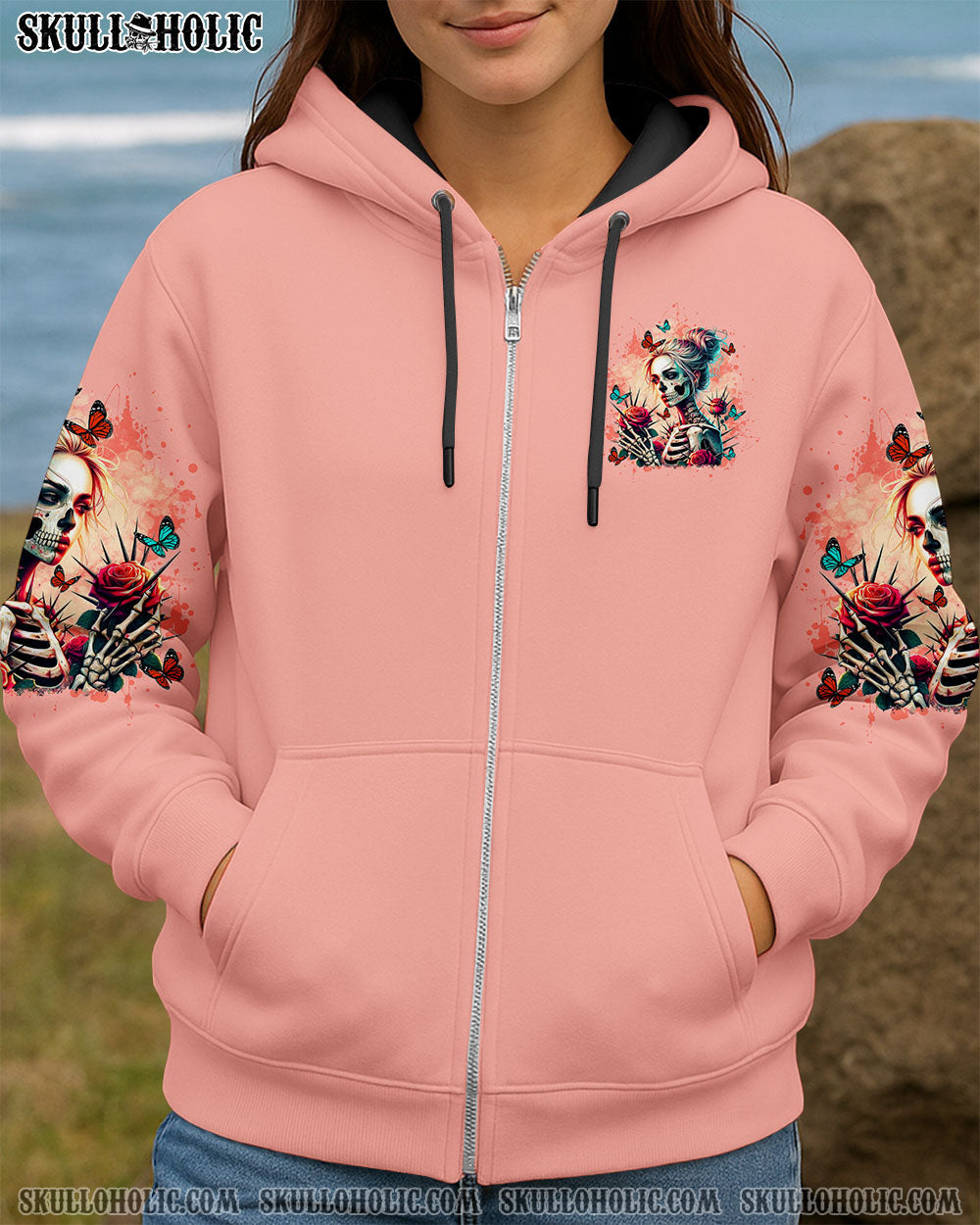 BLISSCORNERS I'M A B DON'T TRY ME SKULL MESSY BUN ALL OVER PRINT