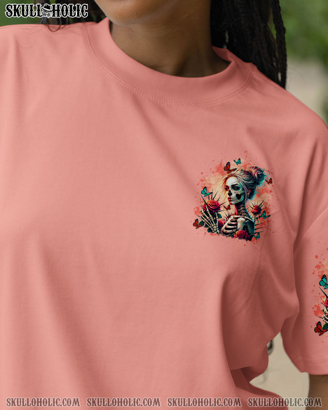 BLISSCORNERS I'M A B DON'T TRY ME SKULL MESSY BUN ALL OVER PRINT