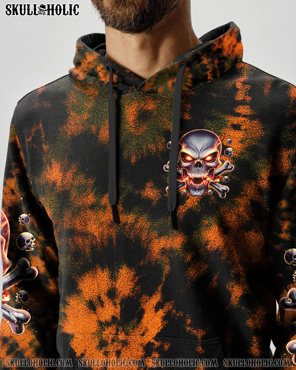 BLISSCORNERS IT'S NOT HOW CRAZY I AM SKULL TIE DYE ALL OVER PRINT