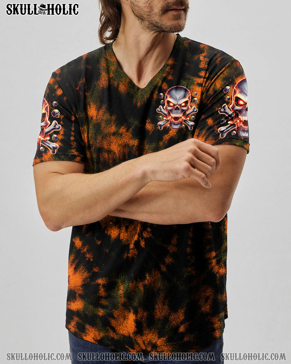 BLISSCORNERS IT'S NOT HOW CRAZY I AM SKULL TIE DYE ALL OVER PRINT