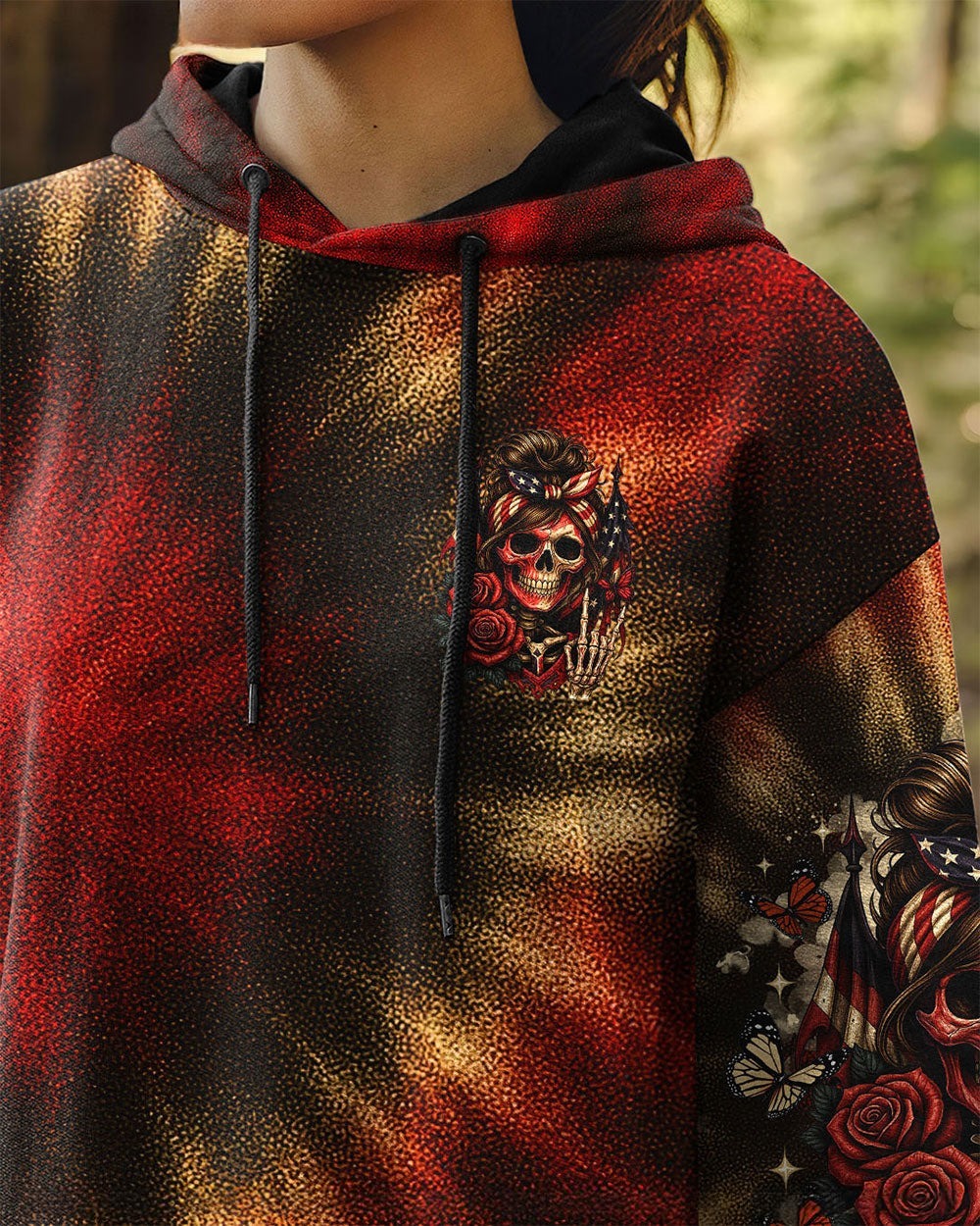 BLISSCORNERS IF YOU THINK THE THINGS I SAY OUT LOUD MESSY BUN SKULL TIE DYE ALL OVER PRINT