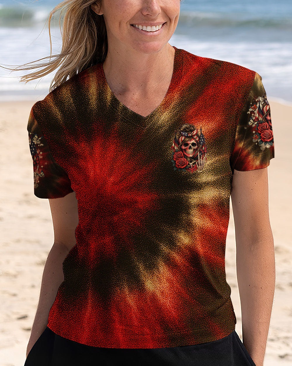BLISSCORNERS IF YOU THINK THE THINGS I SAY OUT LOUD MESSY BUN SKULL TIE DYE ALL OVER PRINT