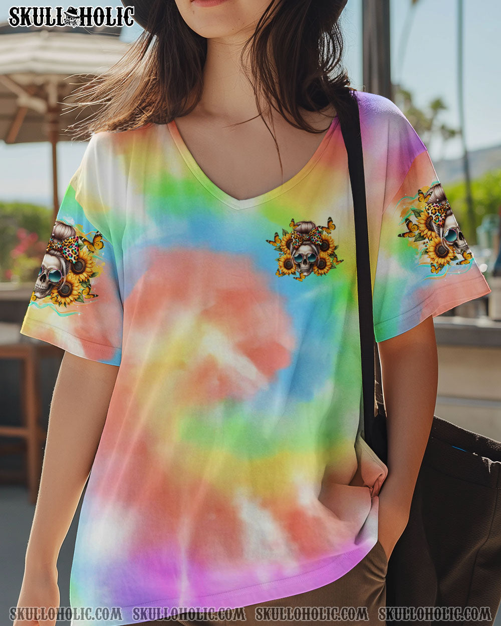 BLISSCORNERS BUT DID YOU DIE MOM LIFE SKULL MESSY BUN ALL OVER PRINT
