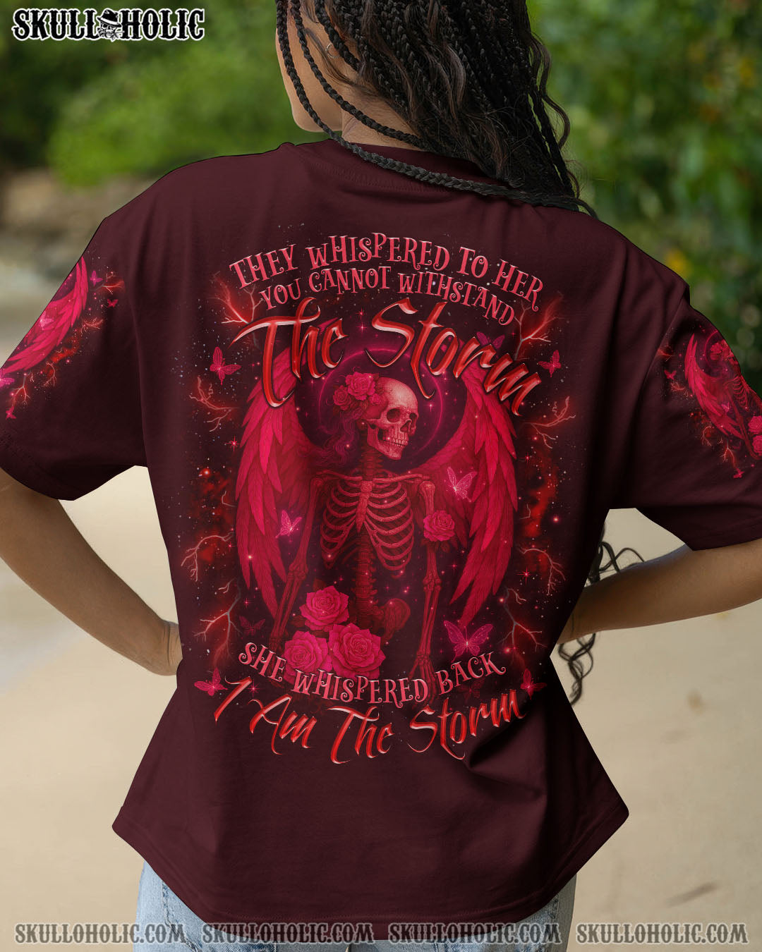 BLISSCORNERS I AM THE STORM SKELETON WINGS ALL OVER PRINT