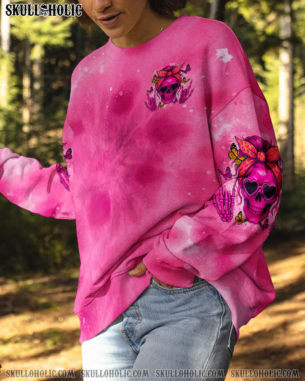 BLISSCORNERS DON'T TRY TO FIGURE ME OUT MESSY BUN ALL OVER PRINT