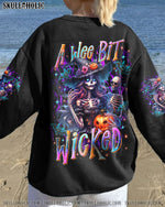 BLISSCORNERS A WEE BIT WICKED SKELETON LADY HALLOWEEN ALL OVER PRINT