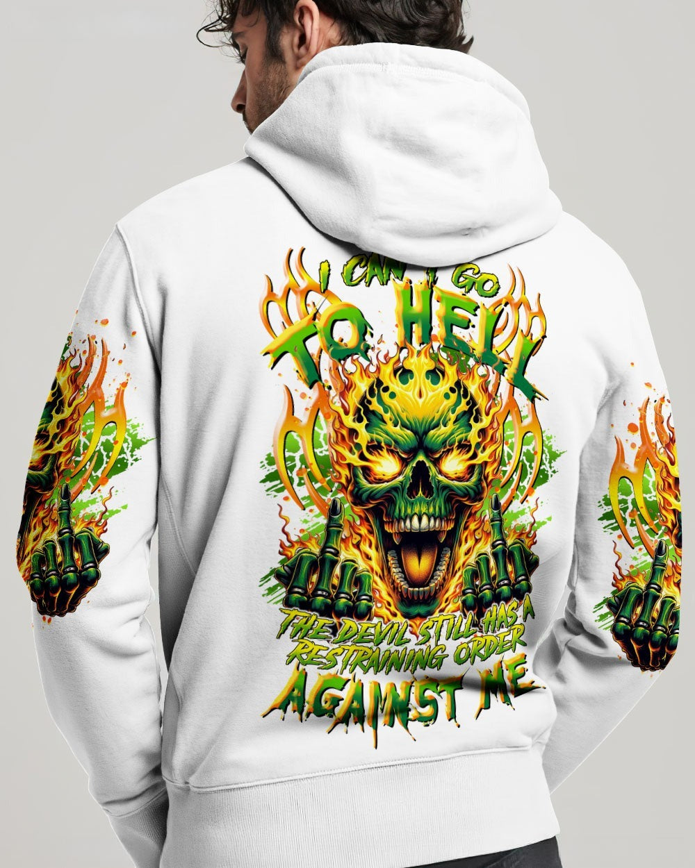 BLISSCORNERS I CAN'T GO TO HELL THUNDER SKULL ALL OVER PRINT