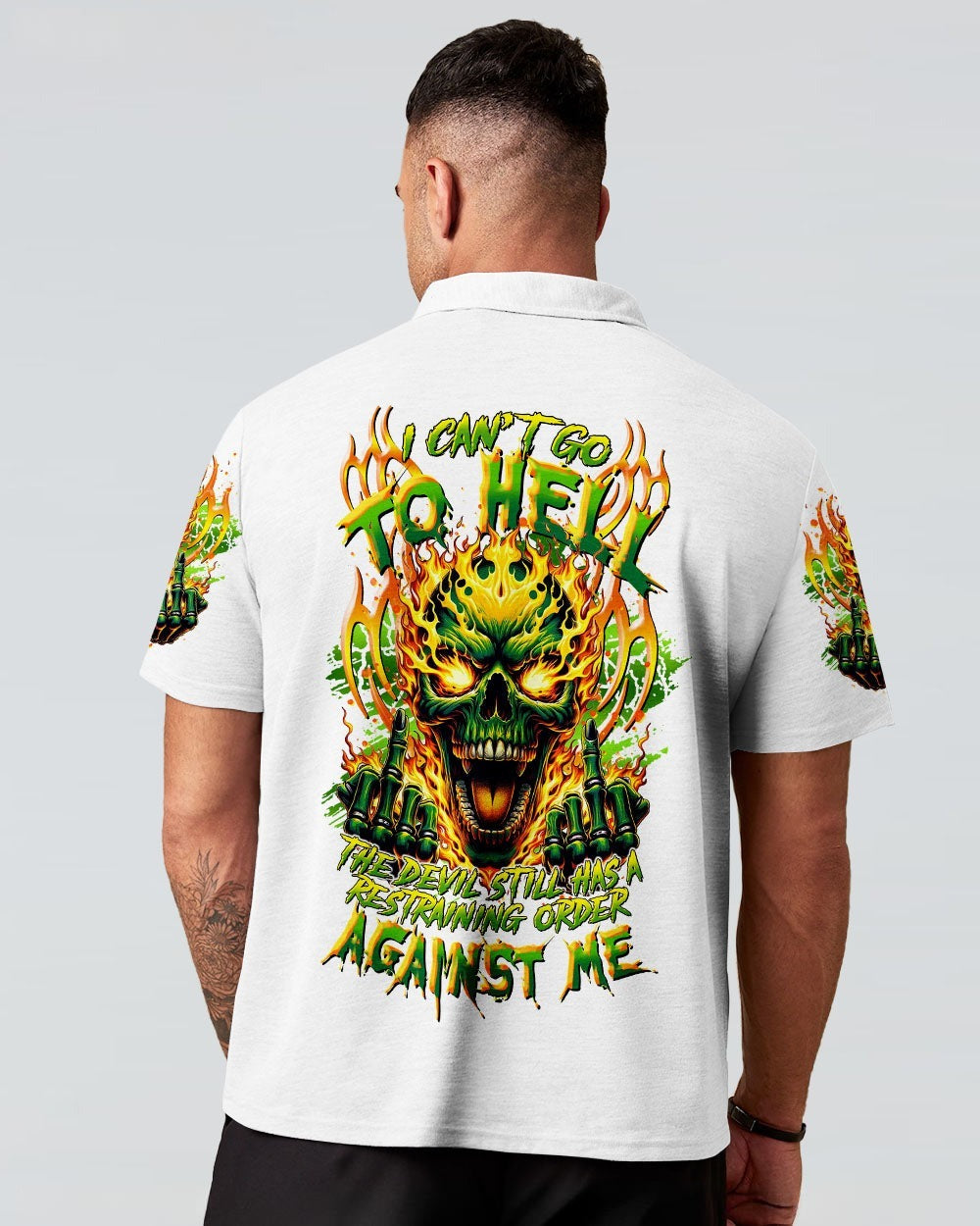 BLISSCORNERS I CAN'T GO TO HELL THUNDER SKULL ALL OVER PRINT