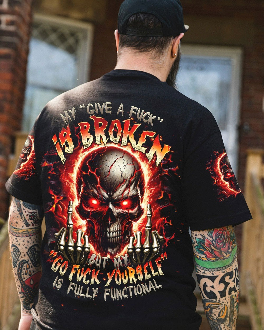 BLISSCORNERS MY GIVE A F IS BROKEN SKULL ALL OVER PRINT