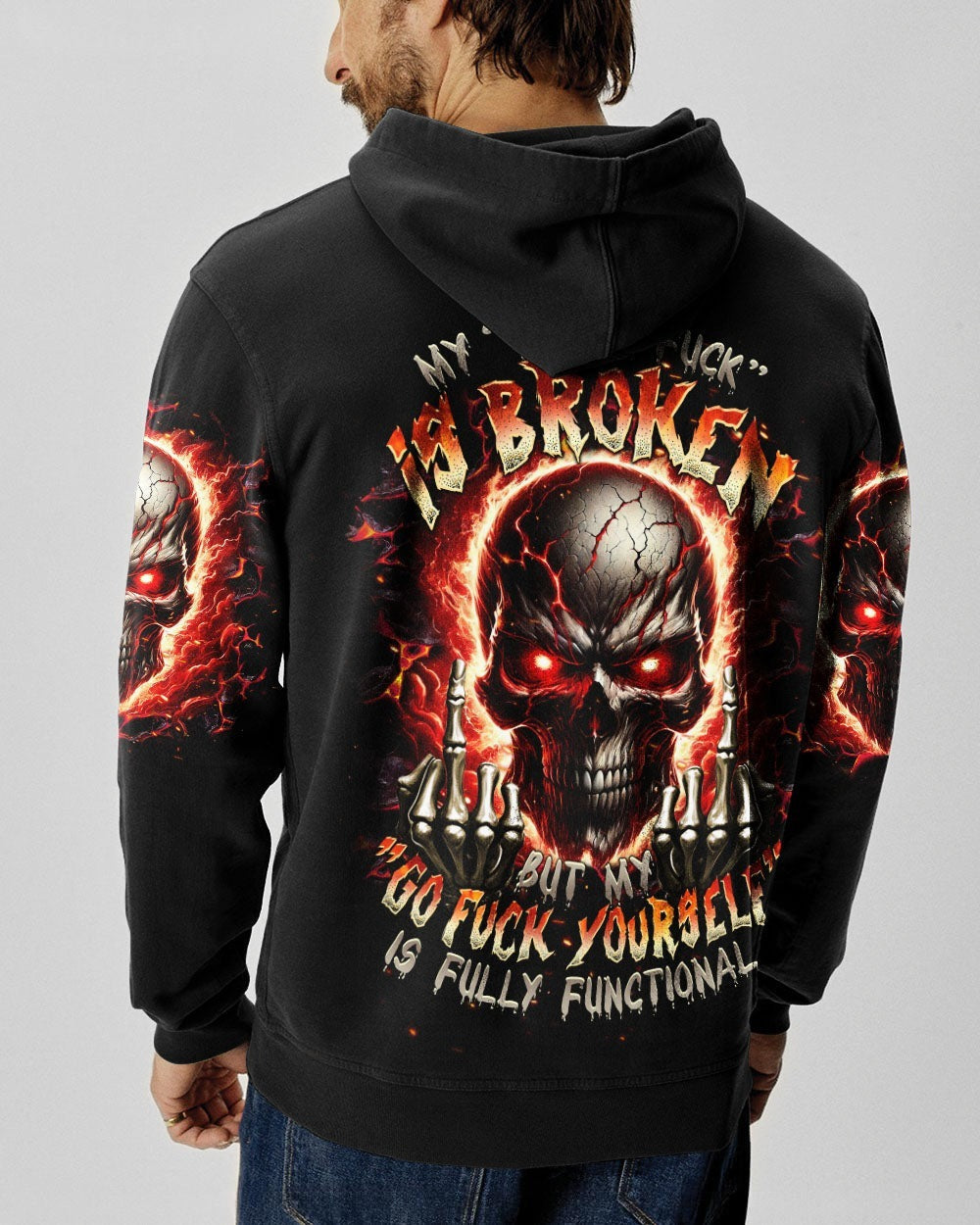 BLISSCORNERS MY GIVE A F IS BROKEN SKULL ALL OVER PRINT