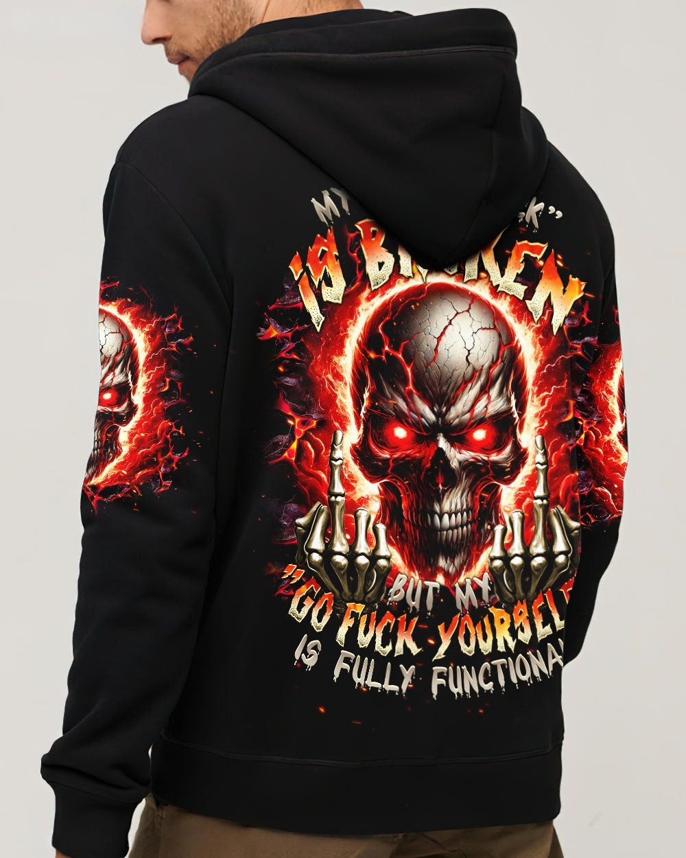 BLISSCORNERS MY GIVE A F IS BROKEN SKULL ALL OVER PRINT