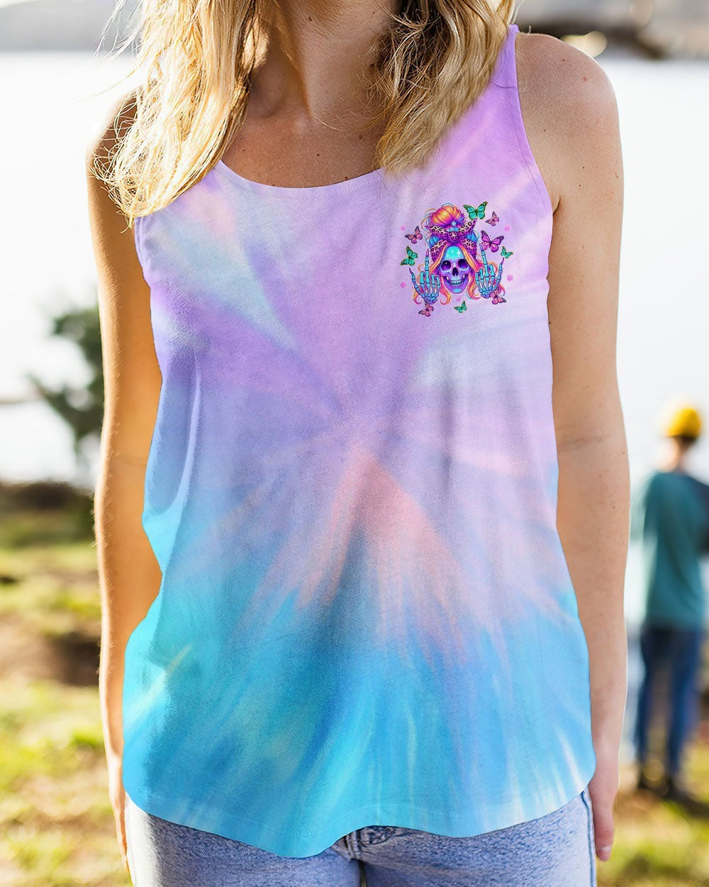 BLISSCORNERS BUT DID YOU DIE MOM LIFE MESSY BUN SKULL ALL OVER PRINT