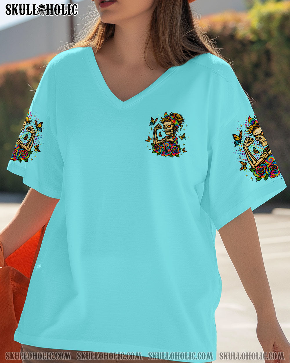 BLISSCORNERS I DO WHAT I WANT MESSY BUN SKULL TIE DYE ALL OVER PRINT