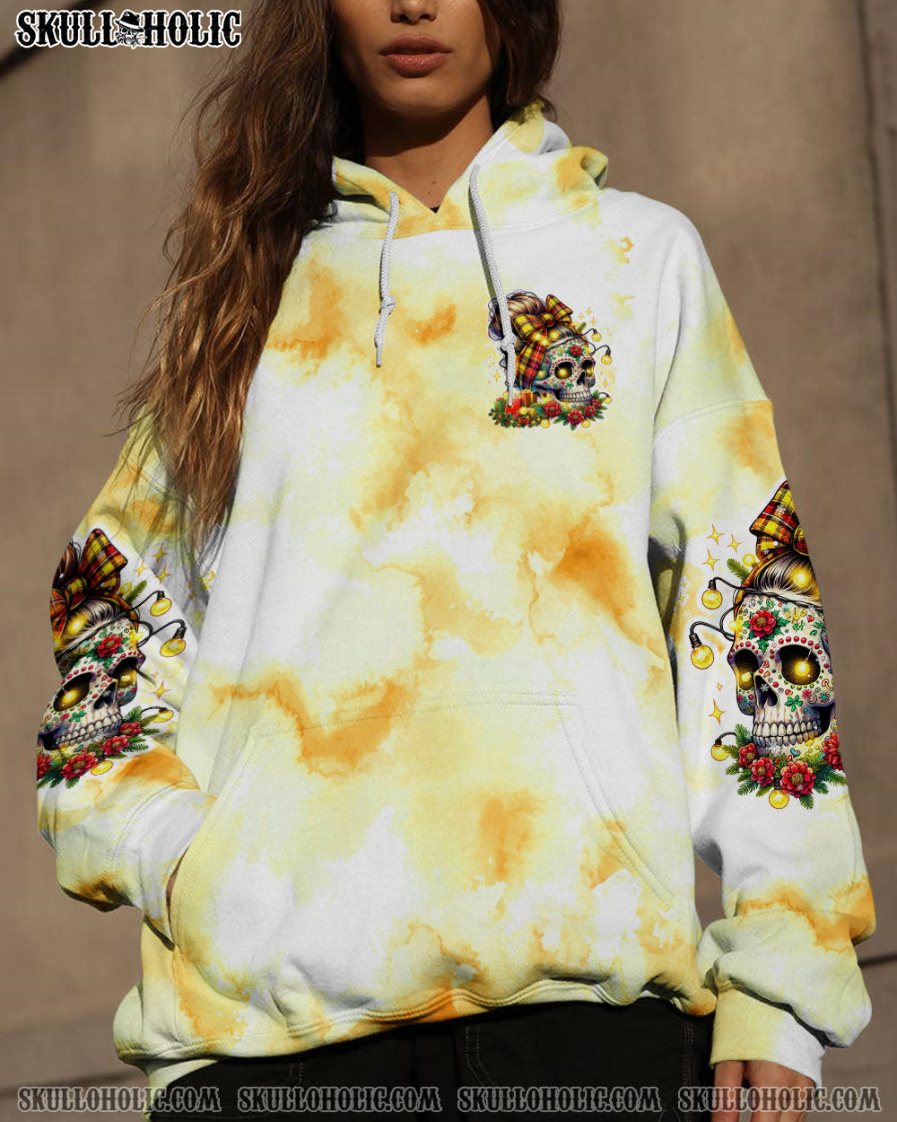 BLISSCORNERS SHE IS SUNSHINE MESSY BUN ALL OVER PRINT