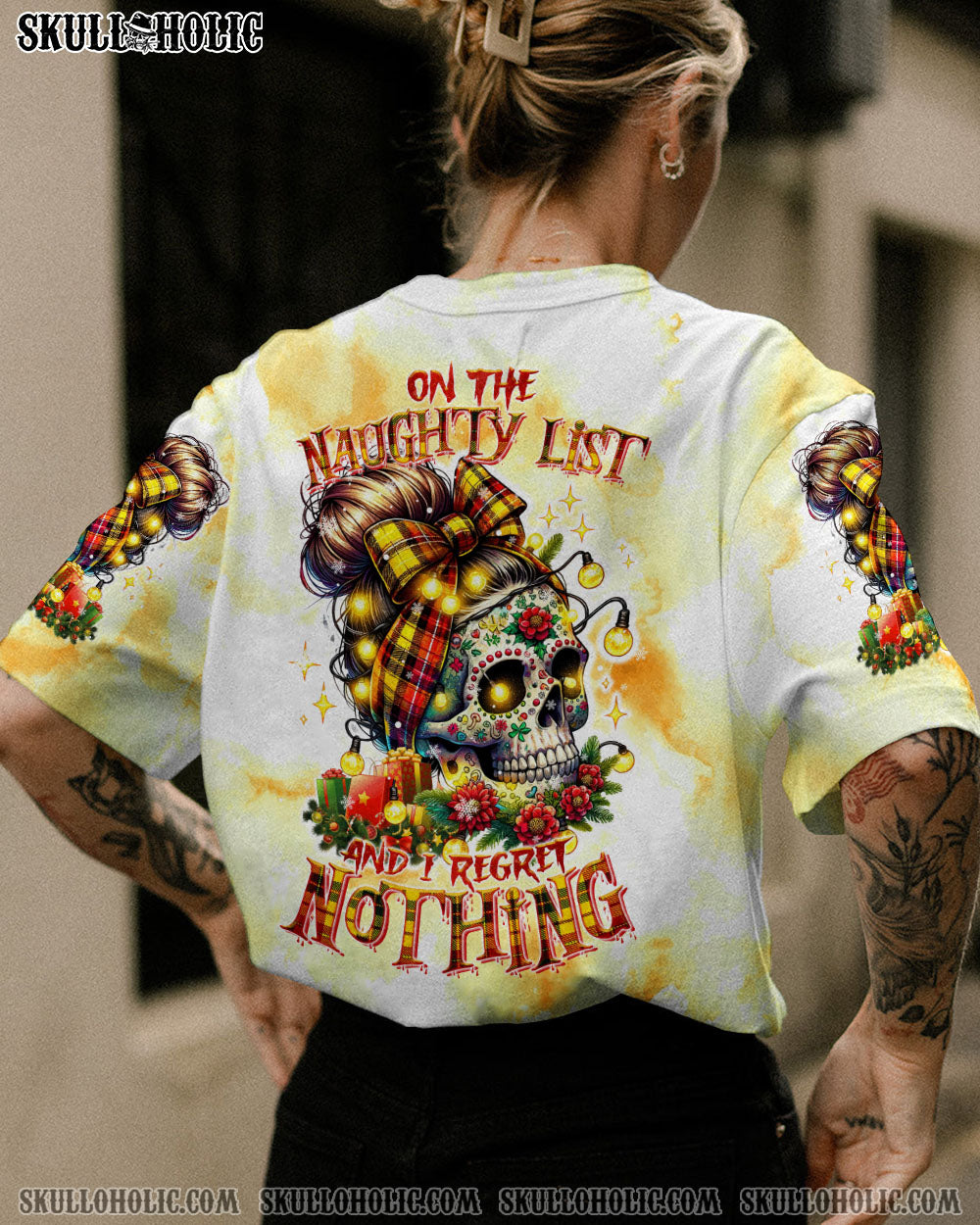 BLISSCORNERS SHE IS SUNSHINE MESSY BUN ALL OVER PRINT