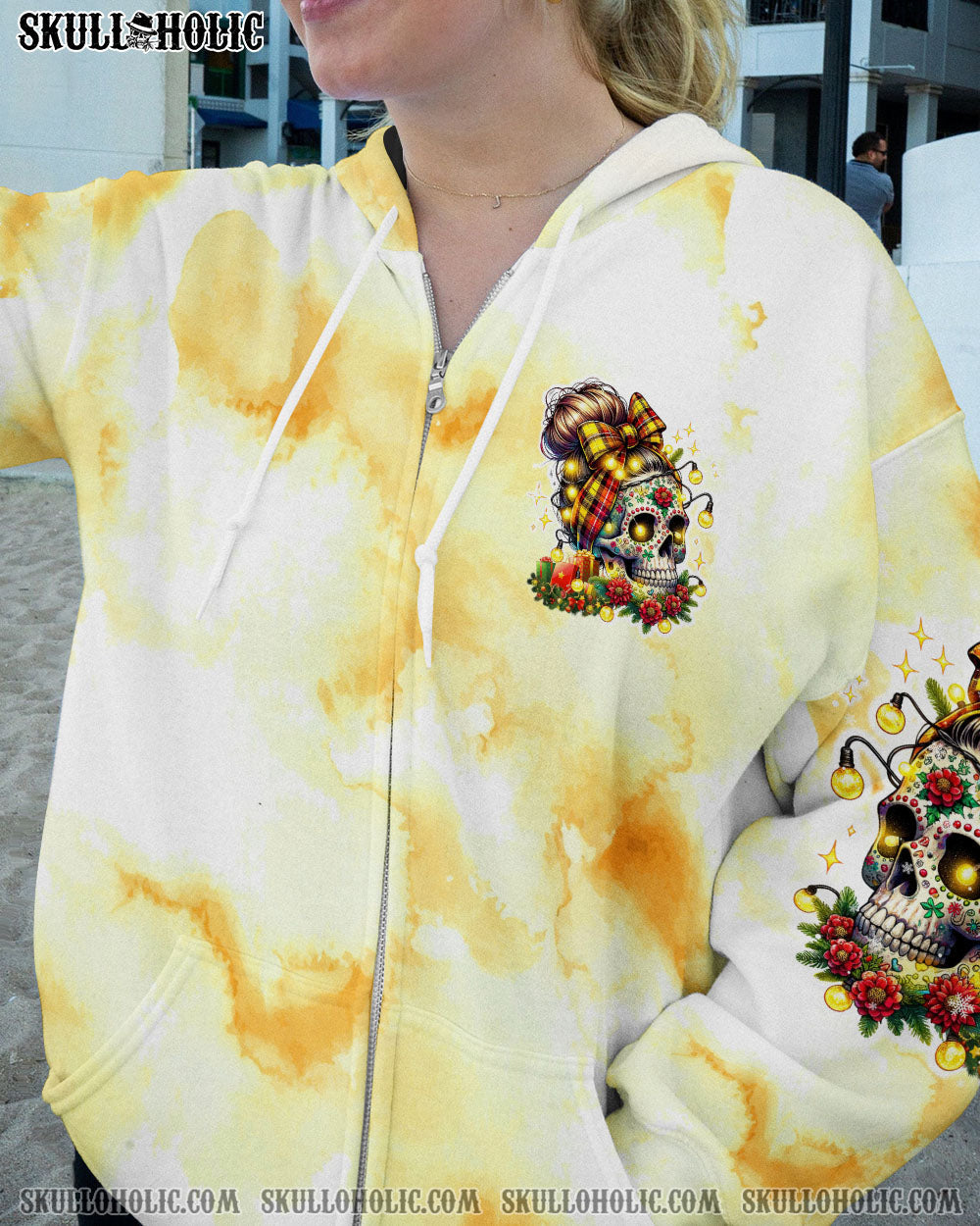 BLISSCORNERS SHE IS SUNSHINE MESSY BUN ALL OVER PRINT