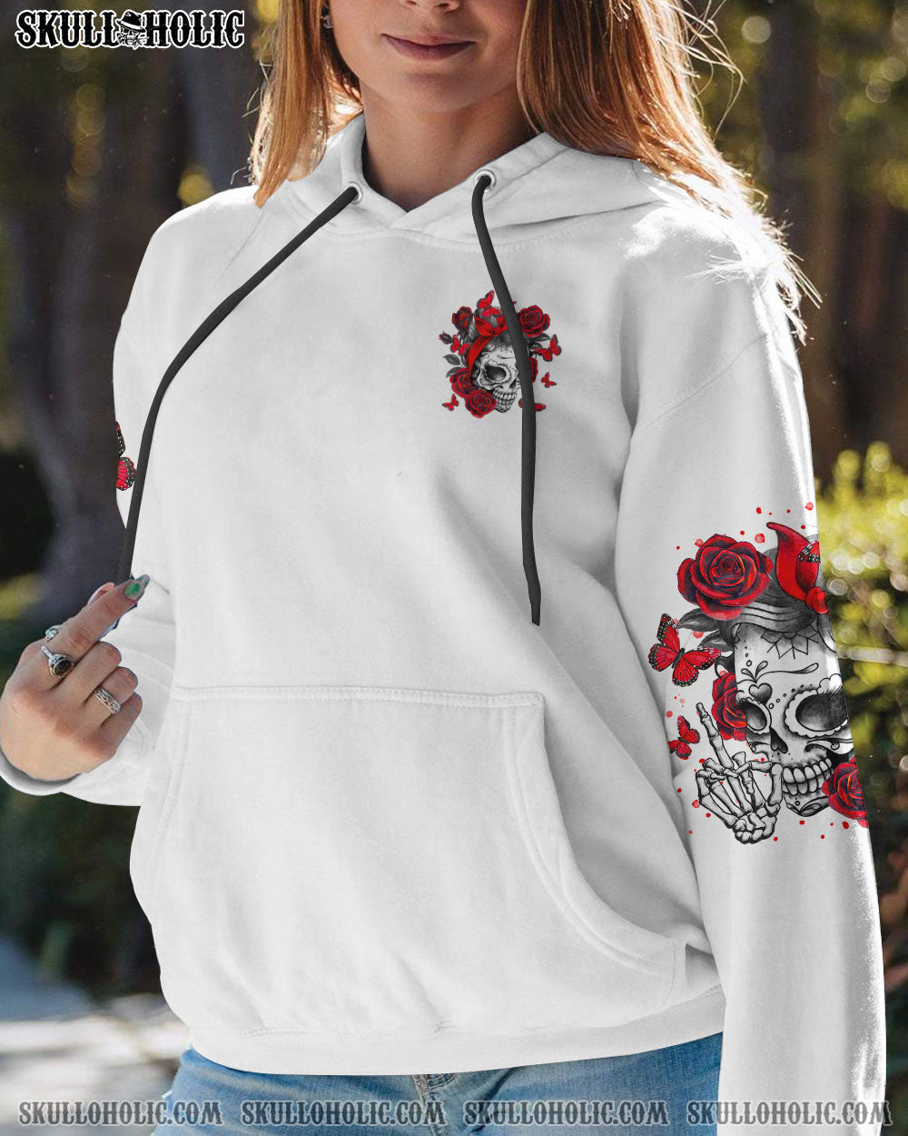 BLISSCORNERS BUT DID YOU DIE MESSY BUN SKULL ALL OVER PRINT