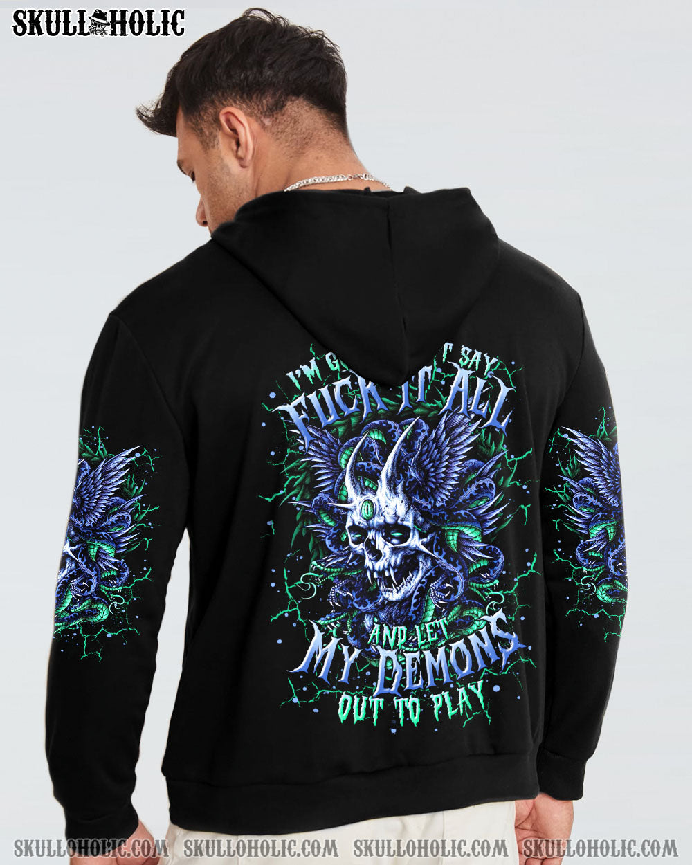 BLISSCORNERS ONE DAY I'M GONNA JUST SAY SKULL ALL OVER PRINT