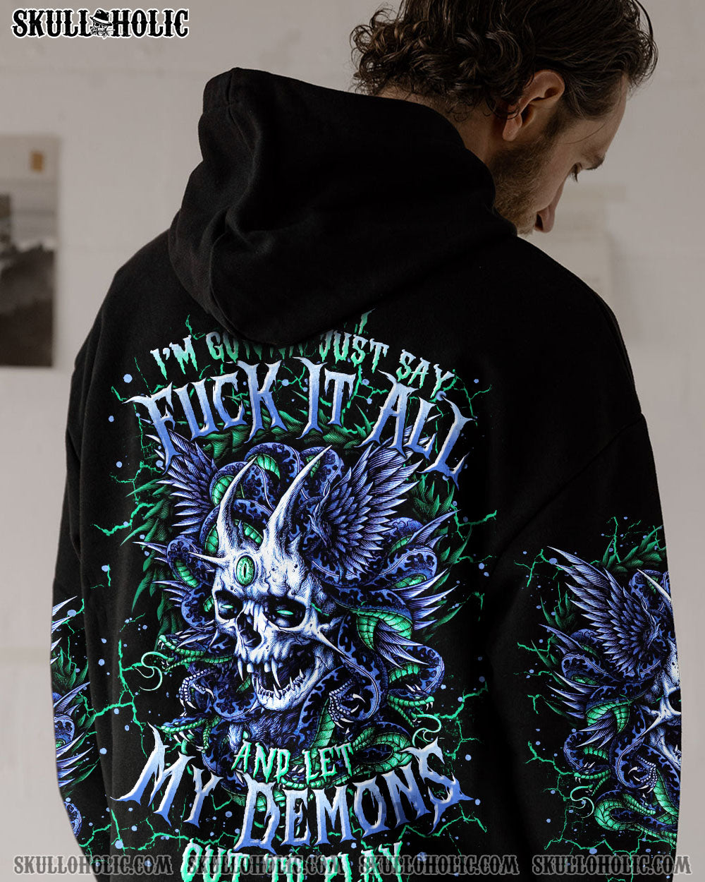 BLISSCORNERS ONE DAY I'M GONNA JUST SAY SKULL ALL OVER PRINT