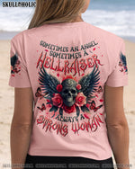 BLISSCORNERS ALWAYS A STRONG WOMAN SKULL WINGS ALL OVER PRINT