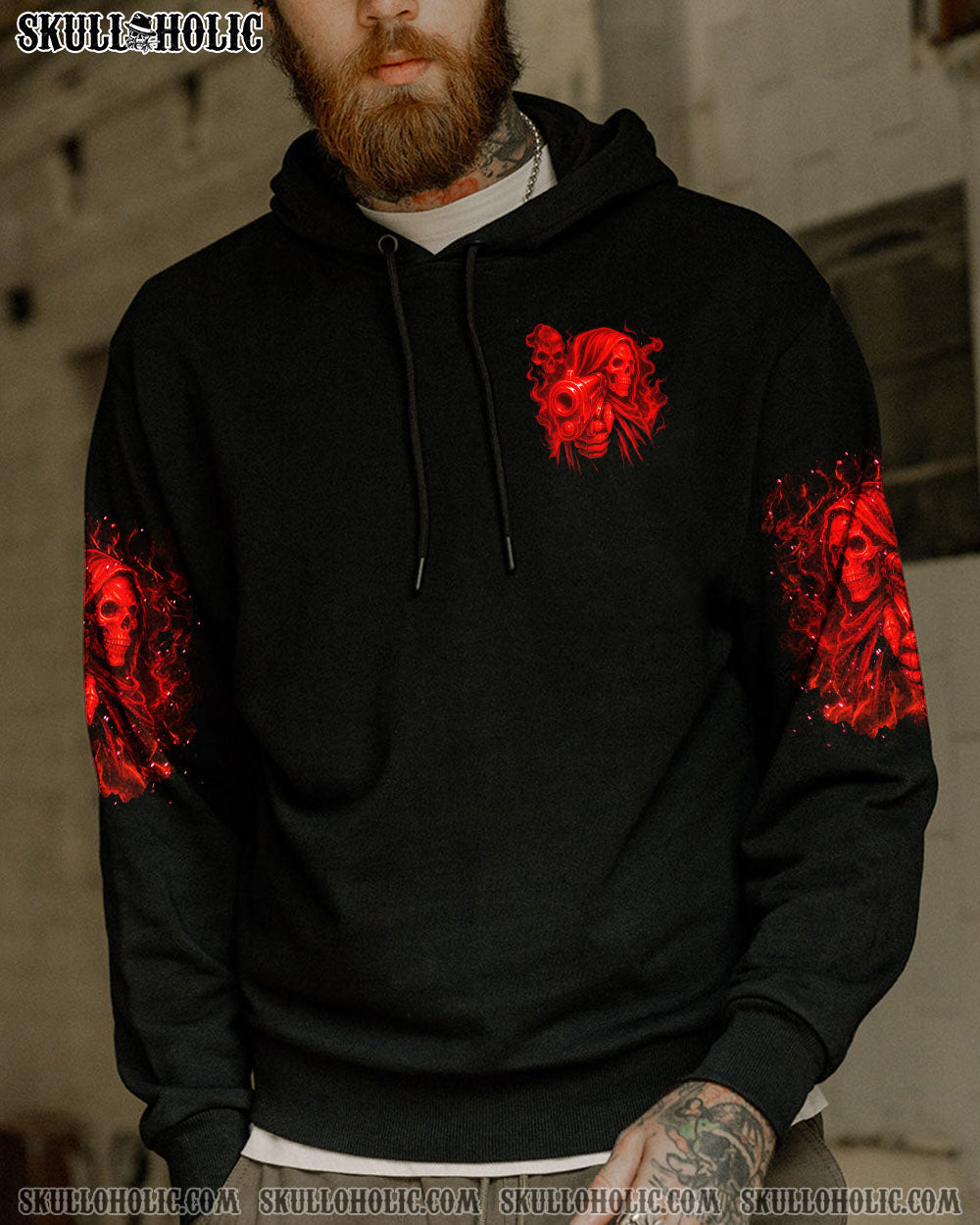 BLISSCORNERS IT'S NOT HOW CRAZY I AM REAPER SKULL ALL OVER PRINT