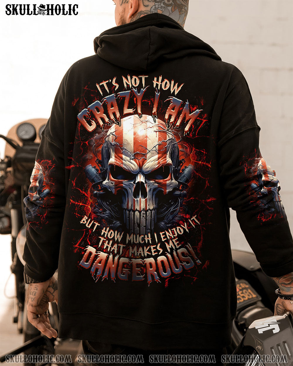 BLISSCORNERS IT'S NOT HOW CRAZY I AM SKULL ALL OVER PRINT