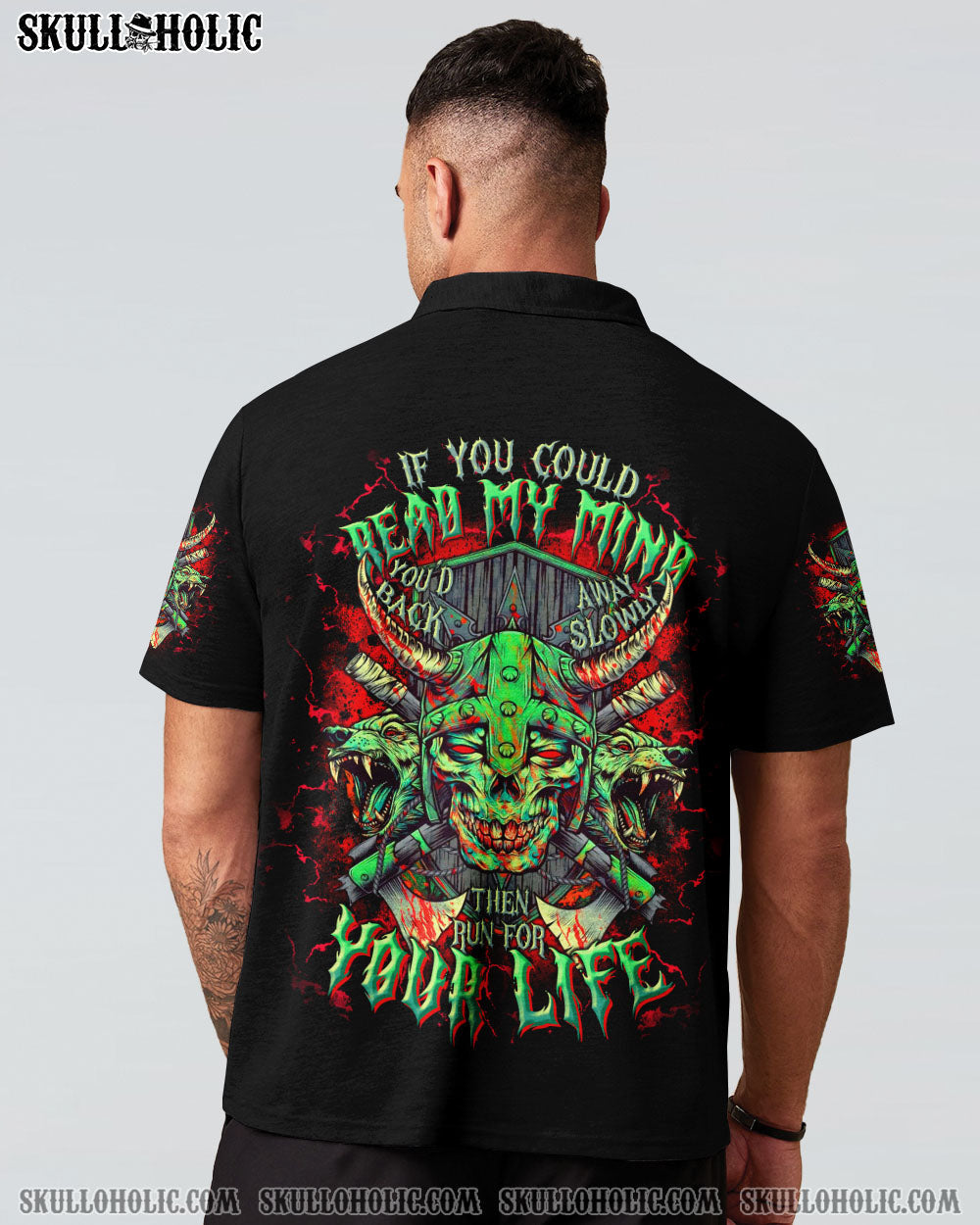 BLISSCORNERS IF YOU COULD READ MY MIND VIKING SKULL ALL OVER PRINT