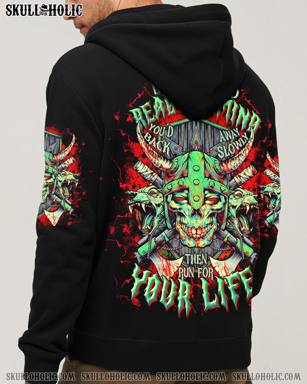 BLISSCORNERS IF YOU COULD READ MY MIND VIKING SKULL ALL OVER PRINT