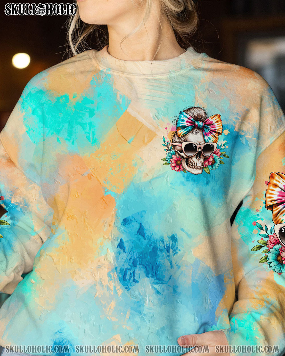 BLISSCORNERS THE GOOD GIRL IN ME MESSY BUN ALL OVER PRINT