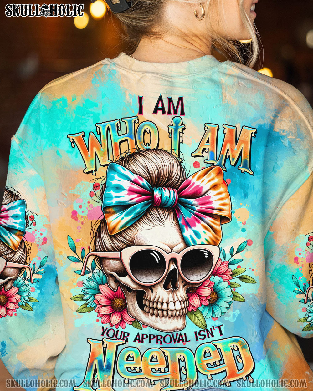 BLISSCORNERS THE GOOD GIRL IN ME MESSY BUN ALL OVER PRINT