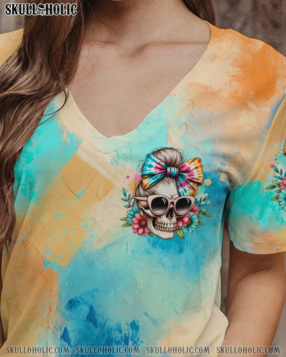 BLISSCORNERS THE GOOD GIRL IN ME MESSY BUN ALL OVER PRINT