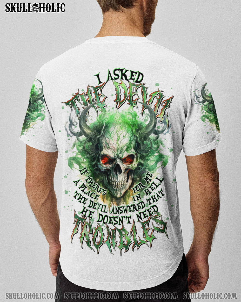 BLISSCORNERS I ASKED THE DEVIL SKULL DEMON ALL OVER PRINT