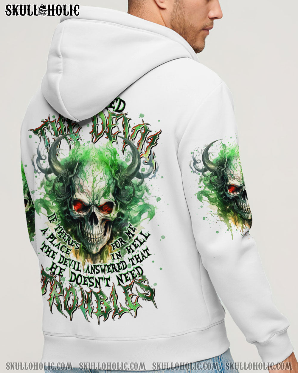 BLISSCORNERS I ASKED THE DEVIL SKULL DEMON ALL OVER PRINT