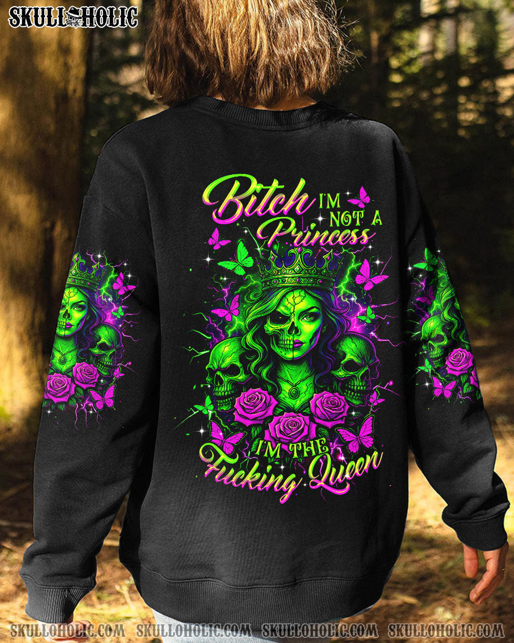 BLISSCORNERS I'M THE F QUEEN SKULL LADY ALL OVER PRINT