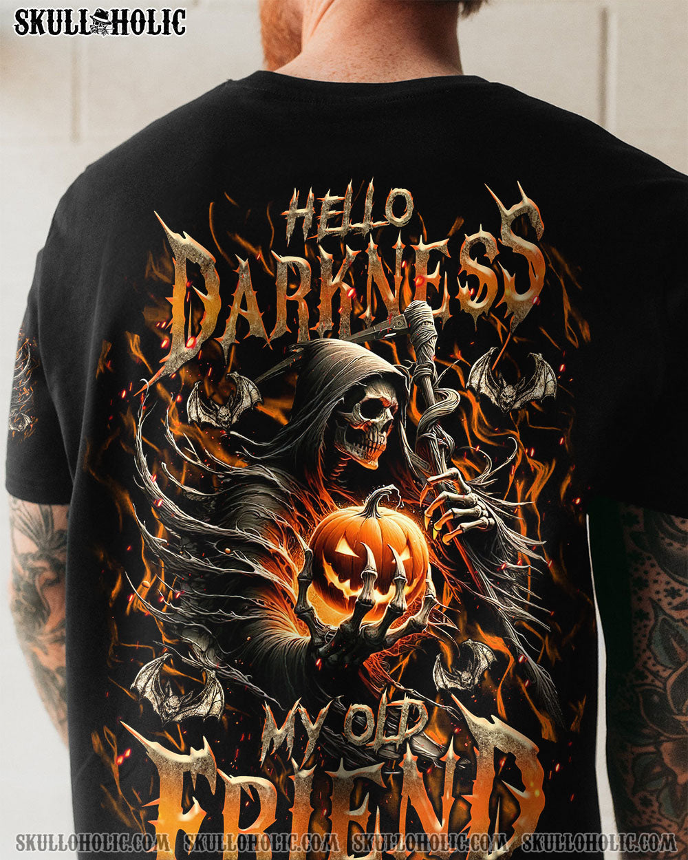 BLISSCORNERS HELLO DARKNESS MY OLD FRIEND HALLOWEEN ALL OVER PRINT