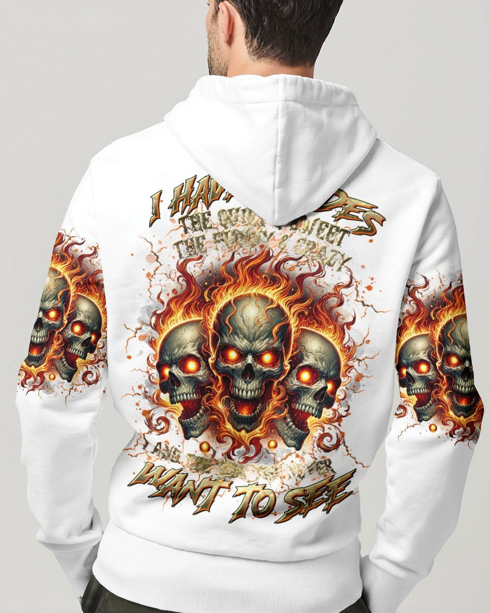 BLISSCORNERS I HAVE 3 SIDES 3 SKULLS REAPER ALL OVER PRINT