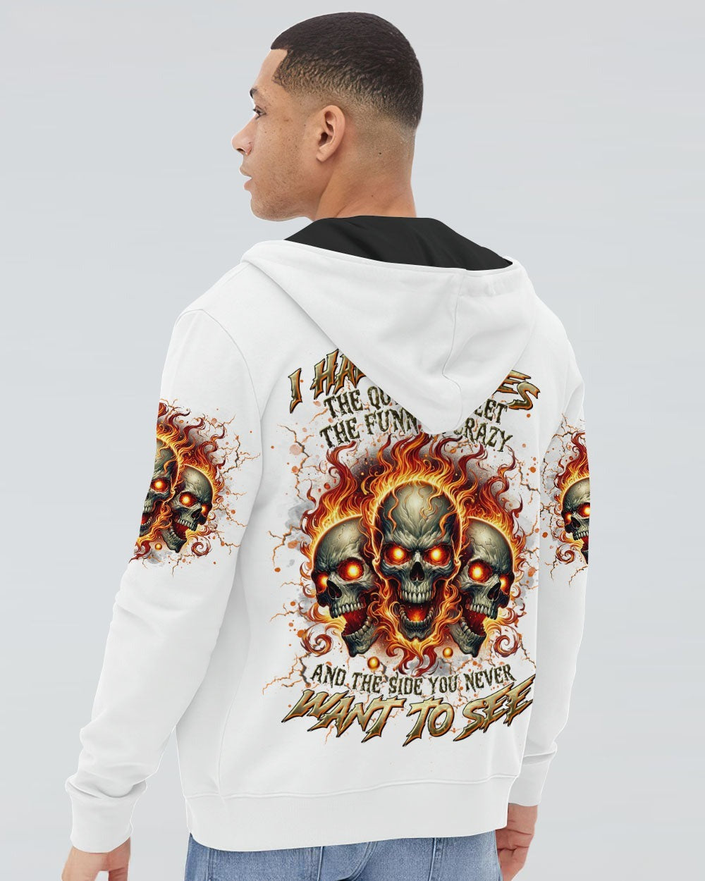 BLISSCORNERS I HAVE 3 SIDES 3 SKULLS REAPER ALL OVER PRINT