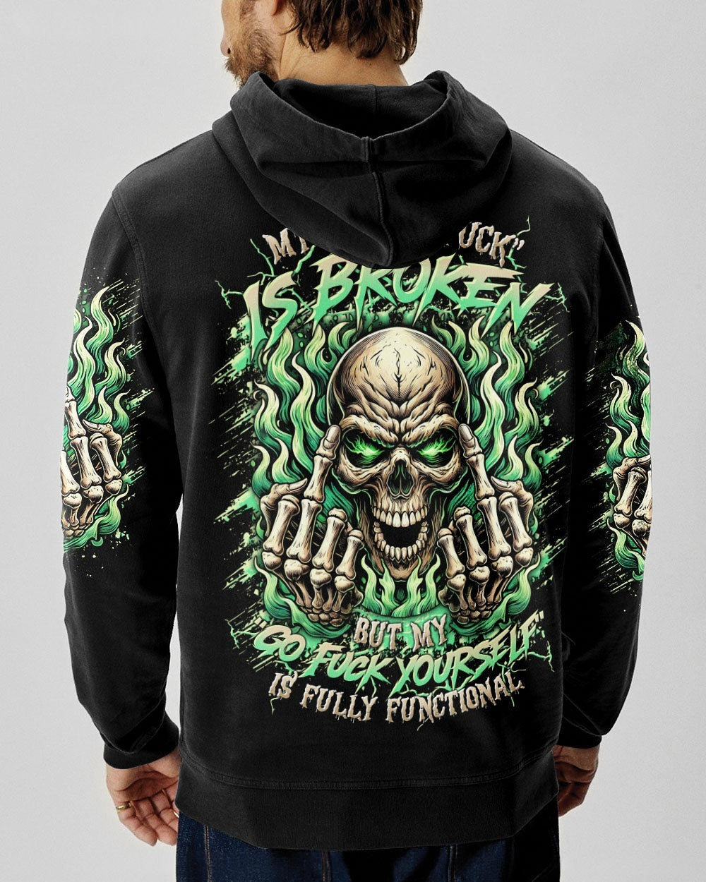 BLISSCORNERS MY GIVE A F IS BROKEN SKULL ALL OVER PRINT