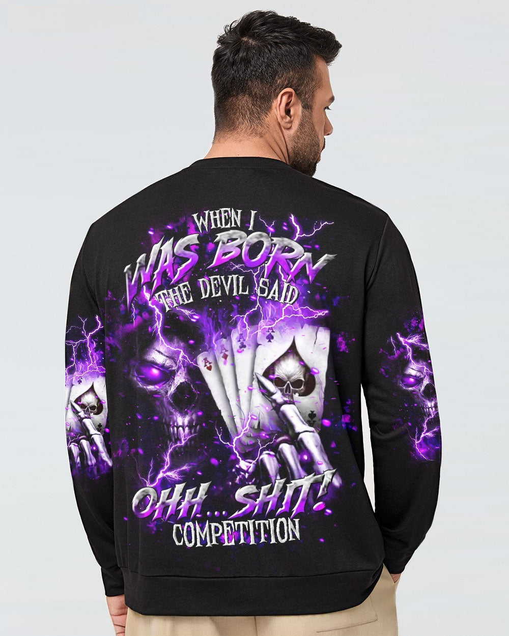 BLISSCORNERS WHEN I WAS BORN DEVIL SAID REAPER SKULL ALL OVER PRINT