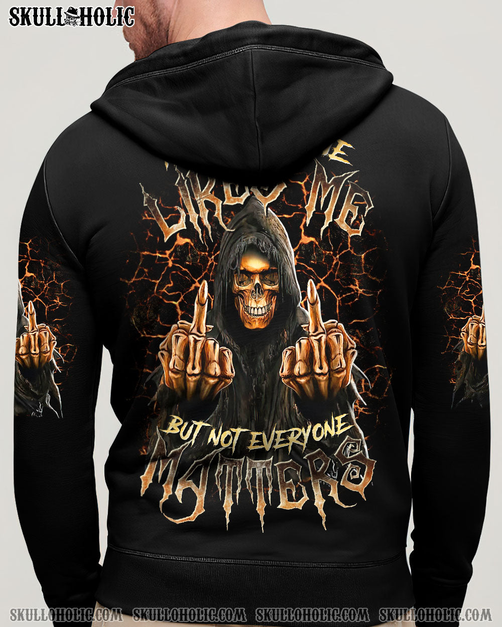 BLISSCORNERS NOT EVERYONE LIKES ME SKULL REAPER ALL OVER PRINT