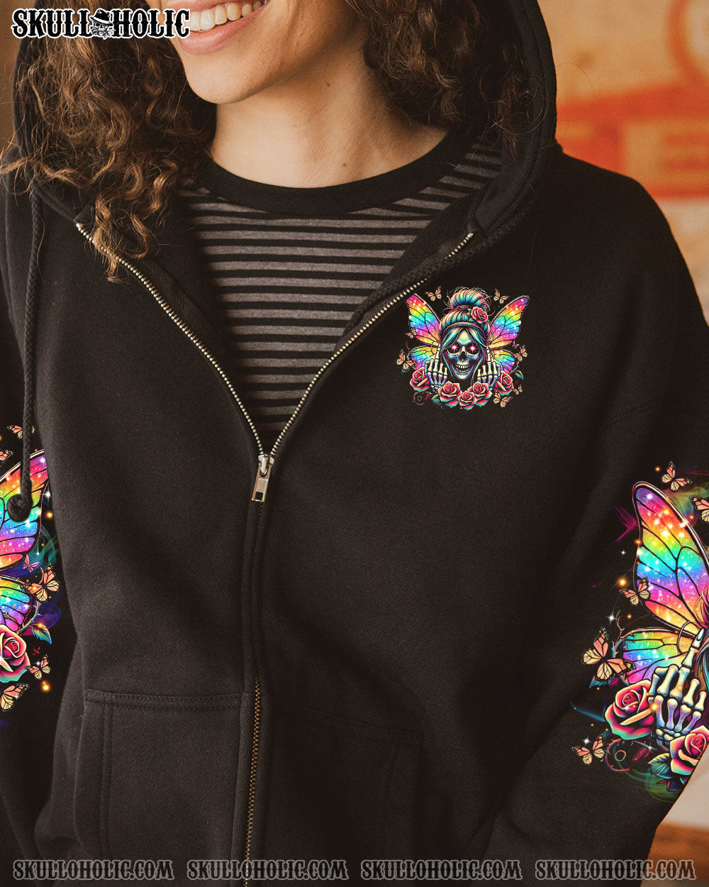 BLISSCORNERS KARMA FAIRY SKULL BUTTERFLY ALL OVER PRINT