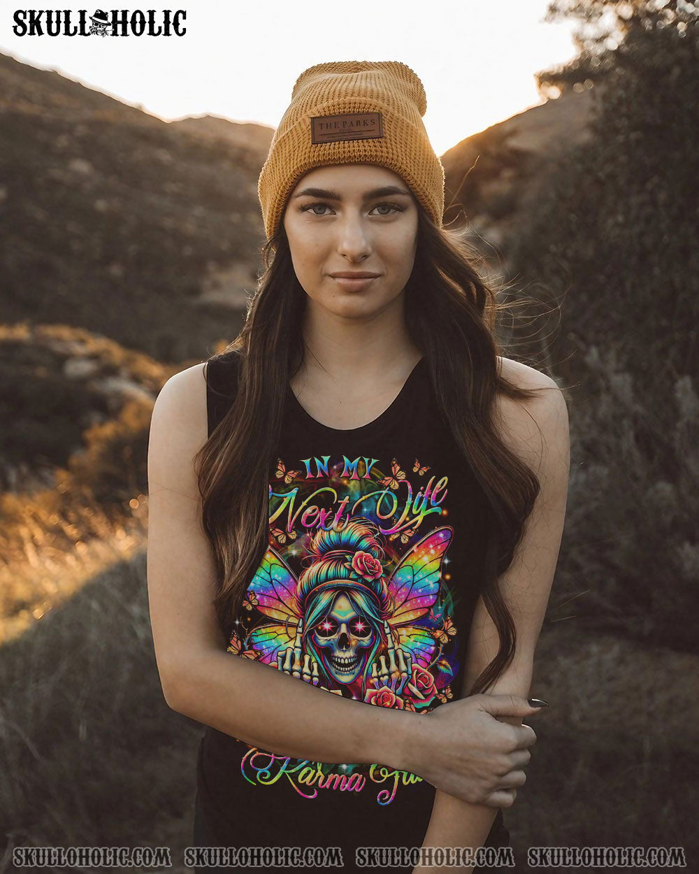 BLISSCORNERS KARMA FAIRY SKULL BUTTERFLY ALL OVER PRINT