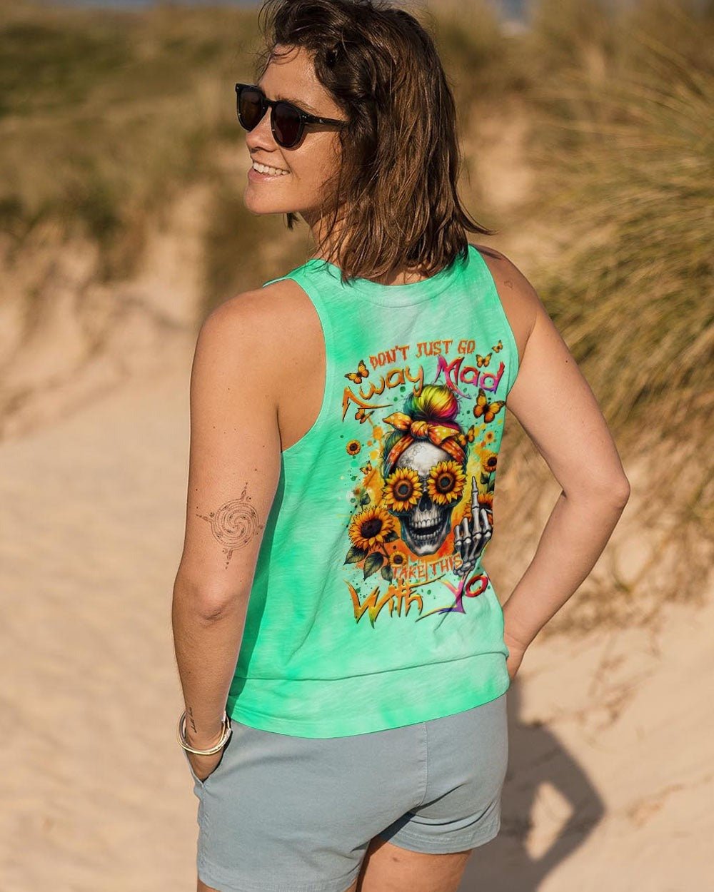BLISSCORNERS YES I'M A B BUT NOT YOURS MESSY BUN SKULL ALL OVER PRINT