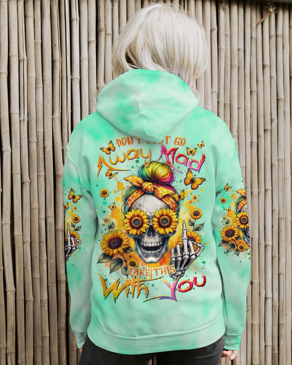 BLISSCORNERS YES I'M A B BUT NOT YOURS MESSY BUN SKULL ALL OVER PRINT