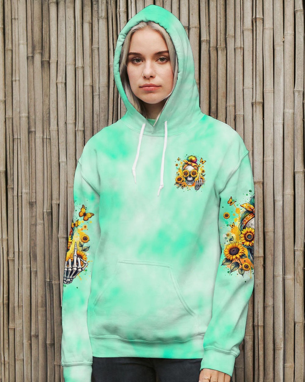 BLISSCORNERS YES I'M A B BUT NOT YOURS MESSY BUN SKULL ALL OVER PRINT