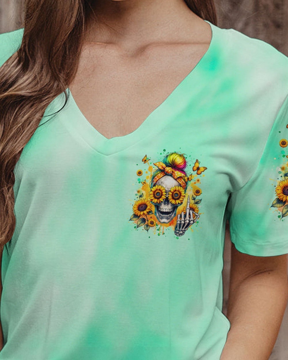 BLISSCORNERS YES I'M A B BUT NOT YOURS MESSY BUN SKULL ALL OVER PRINT