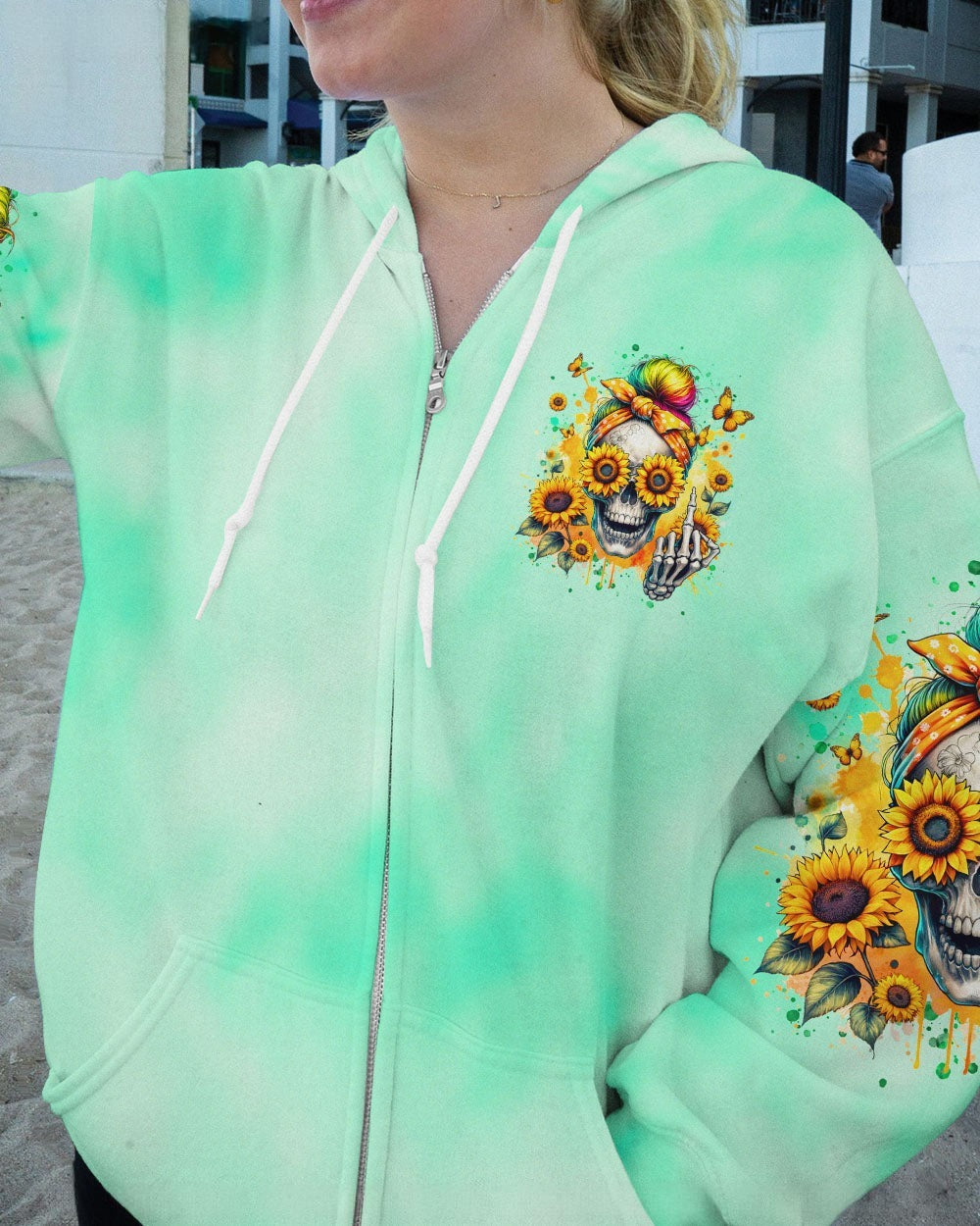 BLISSCORNERS YES I'M A B BUT NOT YOURS MESSY BUN SKULL ALL OVER PRINT