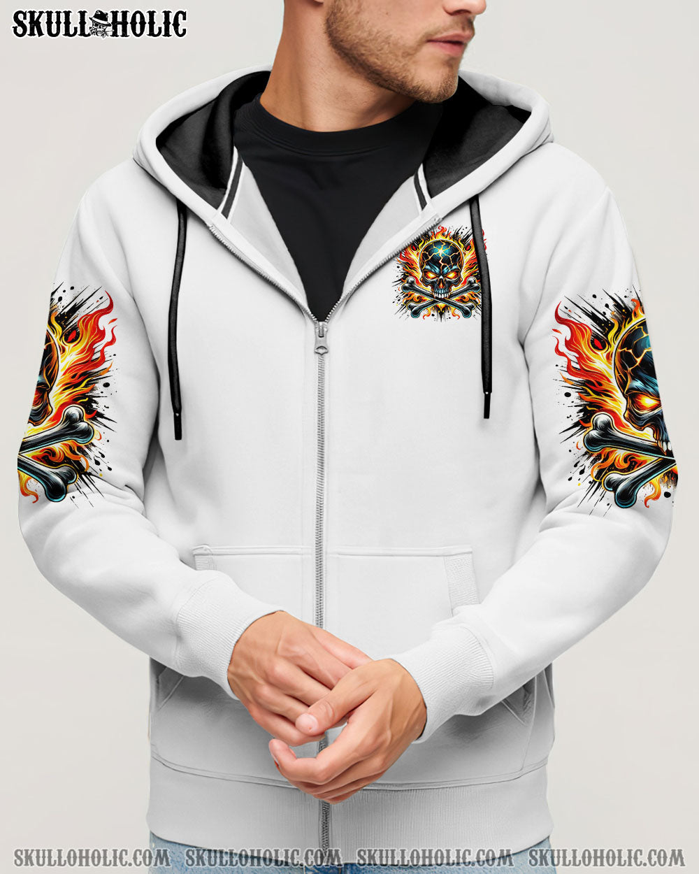 BLISSCORNERS WARNING SIGN SKULL BONES ALL OVER PRINT