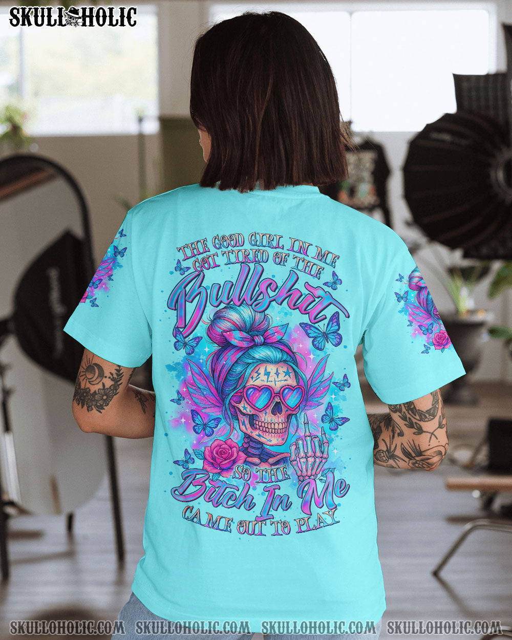 BLISSCORNERS EXPENSIVE DIFFICULT AND TALKS BACK MESSY BUN ALL OVER PRINT